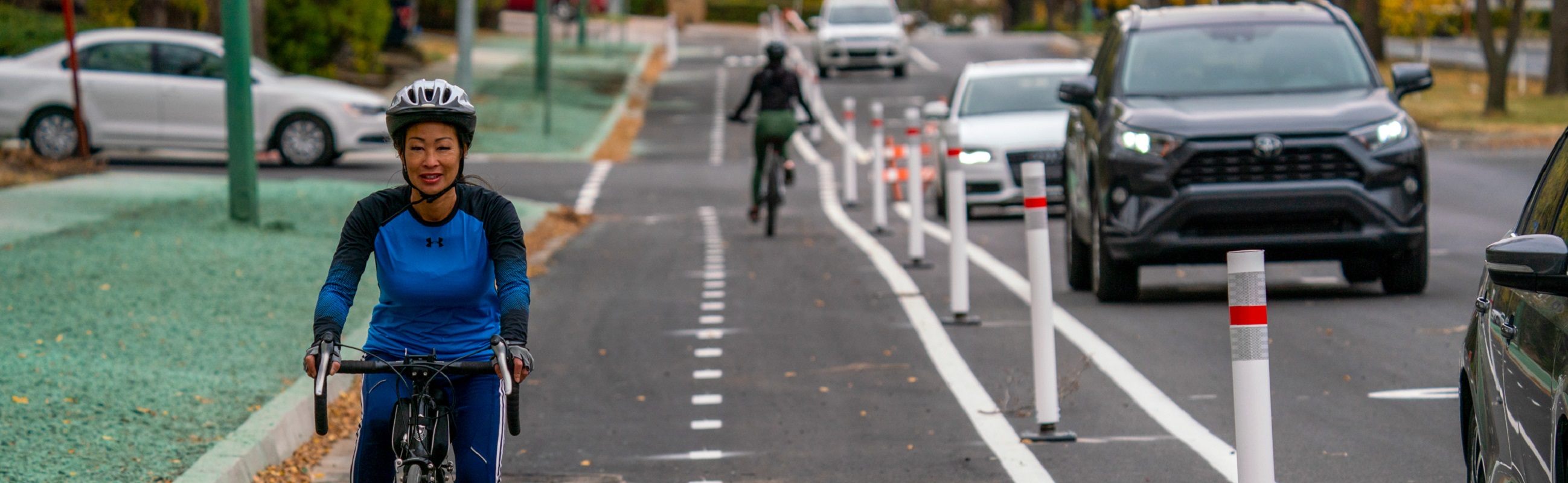 Image of passing bikers